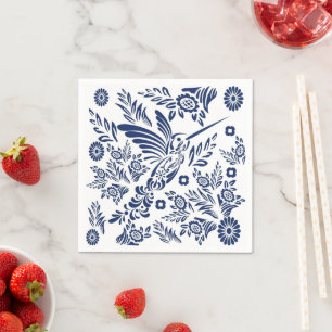 Serviette En Papier Carrelage en céramique Talavera Floral Mexicaine C