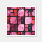 Serviette En Papier Carrelage en verre rose Découpage Tissu Papier (Devant)