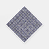 Serviette En Papier Carrelage italien rustique Azulejo bleu blanc géom (Coin)