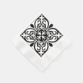 Serviette En Papier Carrelage marocain - blanc avec arrière - plan noi (Coin)
