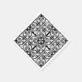 Serviette En Papier Carrelage marocain - blanc avec arrière - plan noi (Coin)