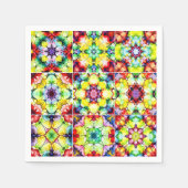 Serviette En Papier Carrelage méditerranéen, Carreaux d'encre d'alcool (Devant)