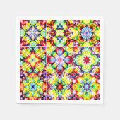 Serviette En Papier Carrelage méditerranéen, Carreaux d'encre d'alcool (Devant)