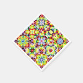 Serviette En Papier Carrelage méditerranéen, Carreaux d'encre d'alcool (Coin)