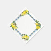 Serviette En Papier Carrelage méditerranéen clair Sicilien Citrus Lemo (Coin)