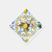 Serviette En Papier Carrelage méditerranéen, majolica, style sicilien (Coin)