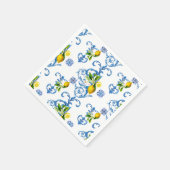 Serviette En Papier Carrelage méditerranéen, majolica, style sicilien (Coin)