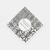 Serviette En Papier Carrelage noir blanc Motif Rustic Farm Fête des ma (Coin)