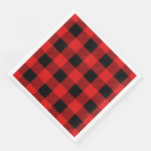 Serviette En Papier Carrelage noir de buffle rouge (Coin)