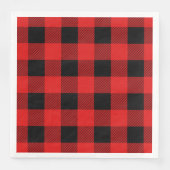 Serviette En Papier Carrelage noir de buffle rouge (Devant)