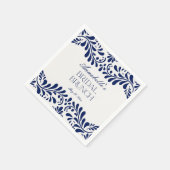 Serviette En Papier Carrelage Talavera Bleu Déjeuner de Mariage Fiesta (Coin)
