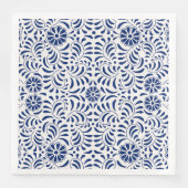 Serviette En Papier Carrelage Talavera bleu style espagnol Fiesta (Devant)