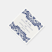 Serviette En Papier Carrelage Talavera bleu style espagnol Mariage Fie (Coin)