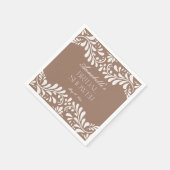 Serviette En Papier Carrelage Talavera Brun Moka Fête de Fiançailles (Coin)