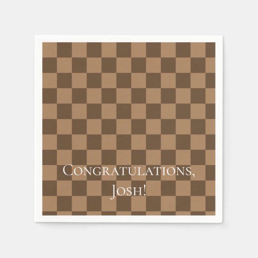 Serviette En Papier Carrés au chocolat doux (Devant)