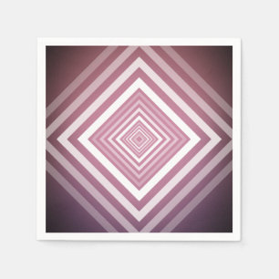 Serviette En Papier Carrés de dégradé rose et blanc moderne