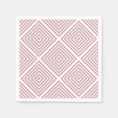Serviette En Papier Carrés géométriques roses (Devant)