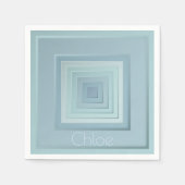 Serviette En Papier Carrés géométriques vintages (Devant)