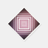 Serviette En Papier Carrés modernes de la Gradation rose et blanc (Coin)