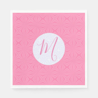 Serviette En Papier Carrés ondulés rose clair Fête personnalisée