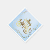 Serviette En Papier Carrosse doré élégant Histoire bleue Royale (Coin)