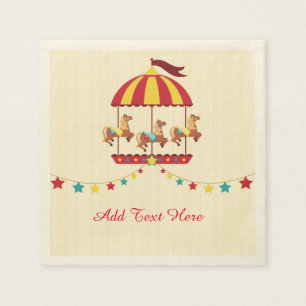 Serviette En Papier Carrousel avec Bund'étoiles