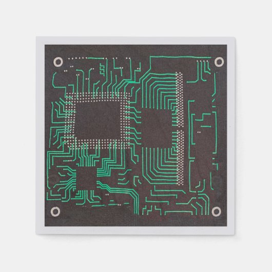 Serviette En Papier Carte à circuit électrique Cocktail Napkins (Devant)