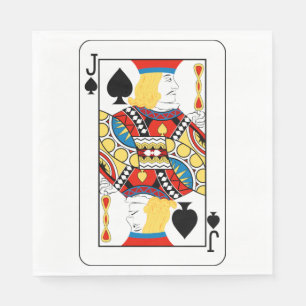 Serviette En Papier Carte à jouer classique Jack de Pique