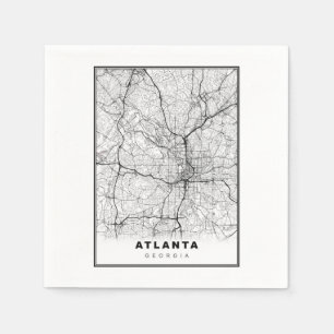 Serviette En Papier Carte Atlanta