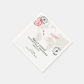 Serviette En Papier Carte Beige Destination Mariage (Coin)