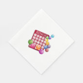 Serviette En Papier Carte BINGO avec boules BINGO (Coin)