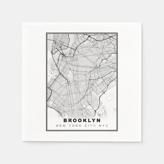 Serviette En Papier Carte Brooklyn (Devant)