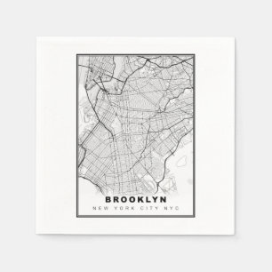 Serviette En Papier Carte de Brooklyn
