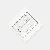 Serviette En Papier Carte de Carmel-by-the-Sea (Coin)