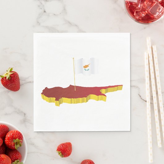 Serviette En Papier Carte de Chypre
