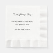 Serviette En Papier Carte de déclaration personnalisée pour bébé (Devant)