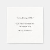 Serviette En Papier Carte de déclaration personnalisée pour bébé (Devant)