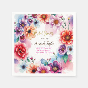 Serviette En Papier Carte de Fête des mariées de calligraphie minimali
