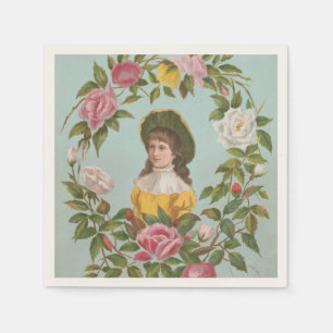 Serviette En Papier Carte de la Saint-Valentin allemande vintage kitsc