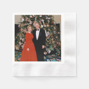 Serviette En Papier Carte de Noël du président américain Bill Clinton