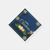 Serviette En Papier Carte de Noël, Joyeuse carte de Noël (Coin)