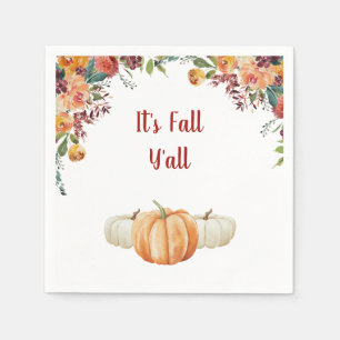 Serviette En Papier Carte de réponse RSVP Citrouille Fall Little