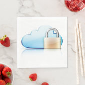 Serviette En Papier Carte de sécurité Internet cadenas sécurisé (En situation)