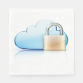 Serviette En Papier Carte de sécurité Internet cadenas sécurisé (Devant)