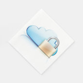 Serviette En Papier Carte de sécurité Internet cadenas sécurisé (Coin)