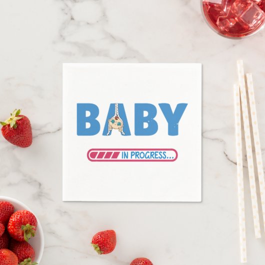 Serviette En Papier Carte de visite bébé en cours (En situation)