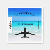 Serviette En Papier Carte d'embarquement de retraite Destination Beach (Devant)