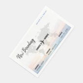 Serviette En Papier Carte d'embarquement Ocean Sunset Destination Mari (Coin)