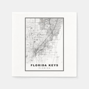 Serviette En Papier Carte des Florida Keys