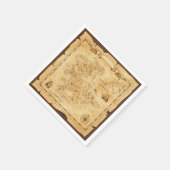 Serviette En Papier Carte des trésors de pirates (Coin)